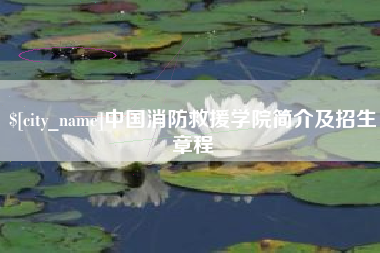 万宁中国消防救援学院简介及招生章程