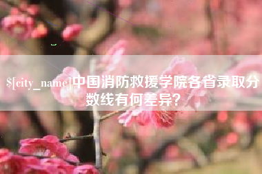 万宁中国消防救援学院各省录取分数线有何差异？