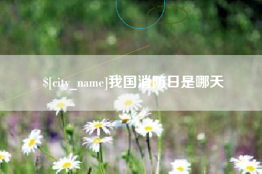 万宁我国消防日是哪天