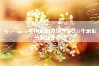 万宁中国消防救援学院2024年录取分数线是多少