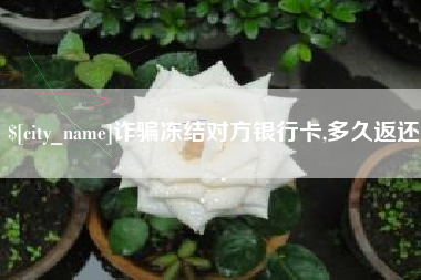 万宁诈骗冻结对方银行卡,多久返还