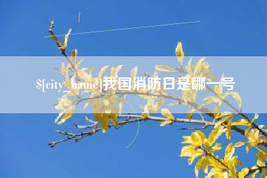 万宁我国消防日是哪一号