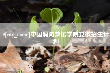 万宁中国消防救援学院安徽招生计划