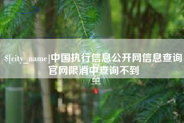 万宁中国执行信息公开网信息查询官网限消中查询不到