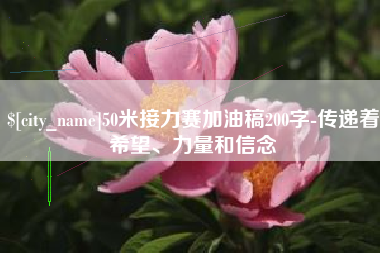 万宁50米接力赛加油稿200字-传递着希望、力量和信念