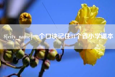 万宁一个口诀记住34个省小学课本