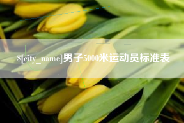 万宁男子5000米运动员标准表