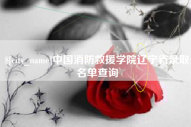 万宁中国消防救援学院辽宁省录取名单查询