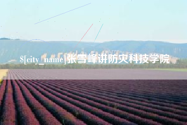 万宁张雪峰讲防灾科技学院