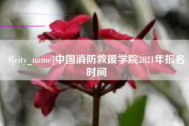 万宁中国消防救援学院2021年报名时间
