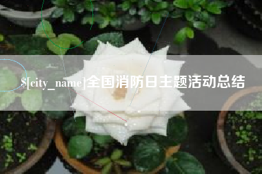 万宁全国消防日主题活动总结