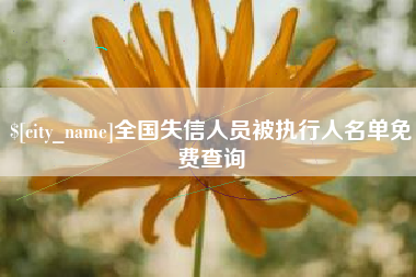 万宁全国失信人员被执行人名单免费查询