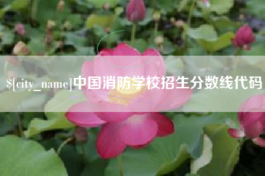 万宁中国消防学校招生分数线代码