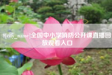 万宁全国中小学消防公开课直播回放观看入口
