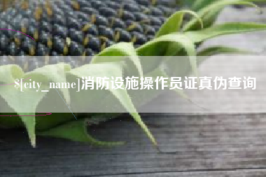 万宁消防设施操作员证真伪查询