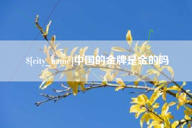 万宁中国的金牌是金的吗