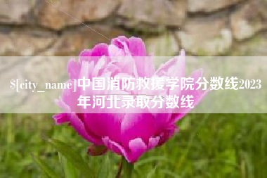 万宁中国消防救援学院分数线2023年河北录取分数线