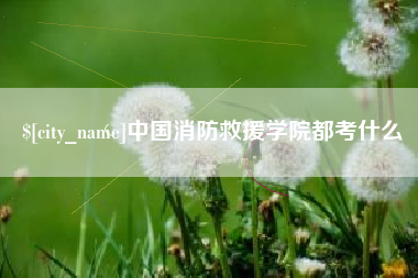 万宁中国消防救援学院都考什么