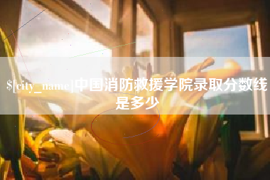万宁中国消防救援学院录取分数线是多少