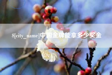 万宁中国金牌能拿多少奖金