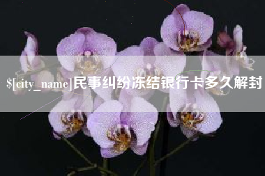 万宁民事纠纷冻结银行卡多久解封