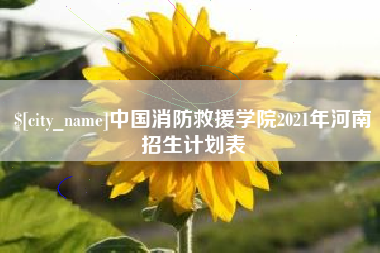 万宁中国消防救援学院2021年河南招生计划表