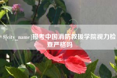 万宁报考中国消防救援学院视力检查严格吗
