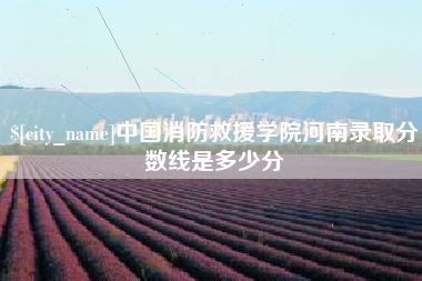 万宁中国消防救援学院河南录取分数线是多少分