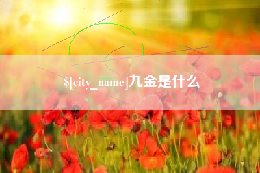 万宁九金是什么