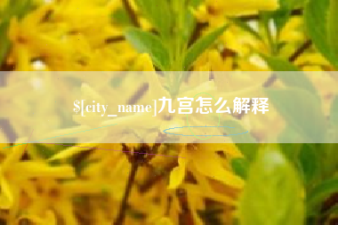 万宁九宫怎么解释