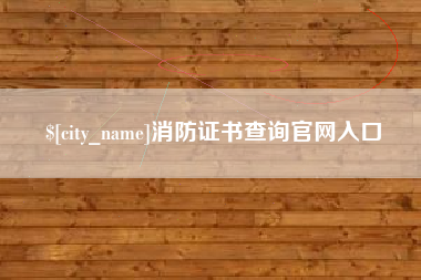 万宁消防证书查询官网入口