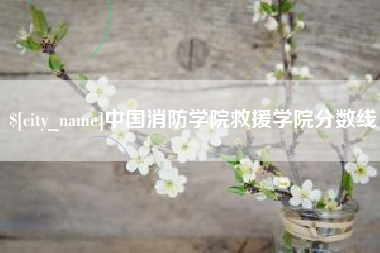 万宁中国消防学院救援学院分数线