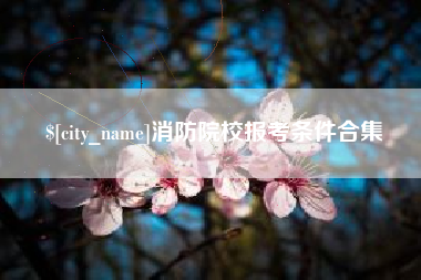 万宁消防院校报考条件合集